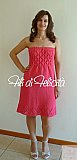 Abito fucsia con rombi - Lavori a maglia