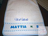 Asciugamano set asilo Mattia - Corredino asilo punto croce