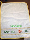 Asciugamano set asilo Mattia - Corredino asilo punto croce