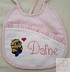 Bavaglino Dafne con minion - Bavaglini punto croce