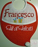 Bavaglino natalizio per Francesco - Bavaglini punto croce