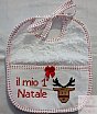 Bavaglino primo Natale con renna - Il Santo Natale