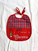 Bavaglino primo Natale Giacomo con alberello - Il Santo Natale