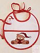 Bavaglino primo Natale con orsetto - Il Santo Natale