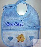 Bavaglino pulcino innamorato - Bavaglini punto croce