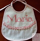 Bavaglino semplice per Maria - Bavaglini punto croce