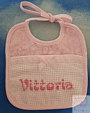 Bavaglino semplice per Vittoria - Bavaglini punto croce