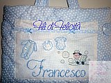 Borsa Francesco con pecorella - Borse fasciatoio a punto croce