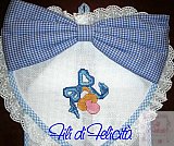 Coccarda ciuccio versione bimbo - Fiocchi nascita punto croce