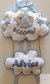 E' nato Alvise - Fiocchi nascita punto croce