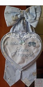 E' nato Leone Arcangelo - Fiocchi nascita punto croce